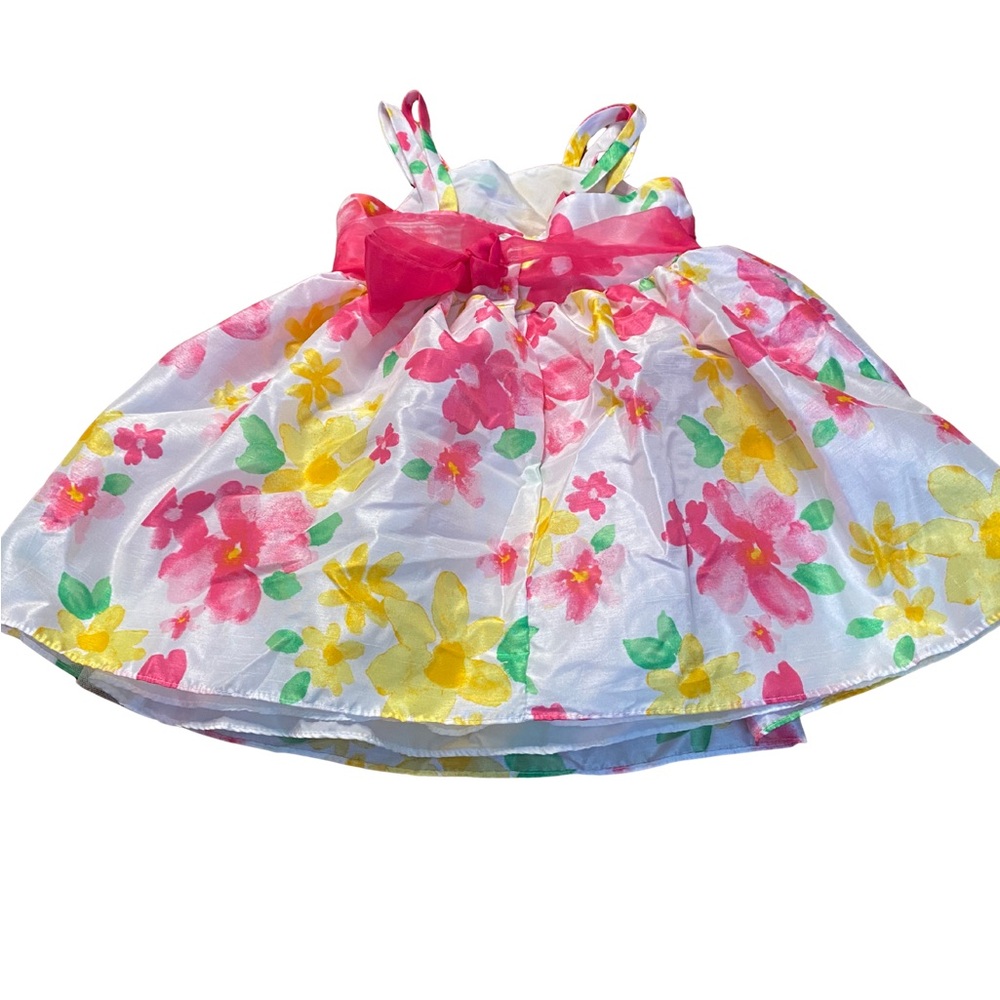 George Floral Party Dress Size 4 – Pink Yellow Green White